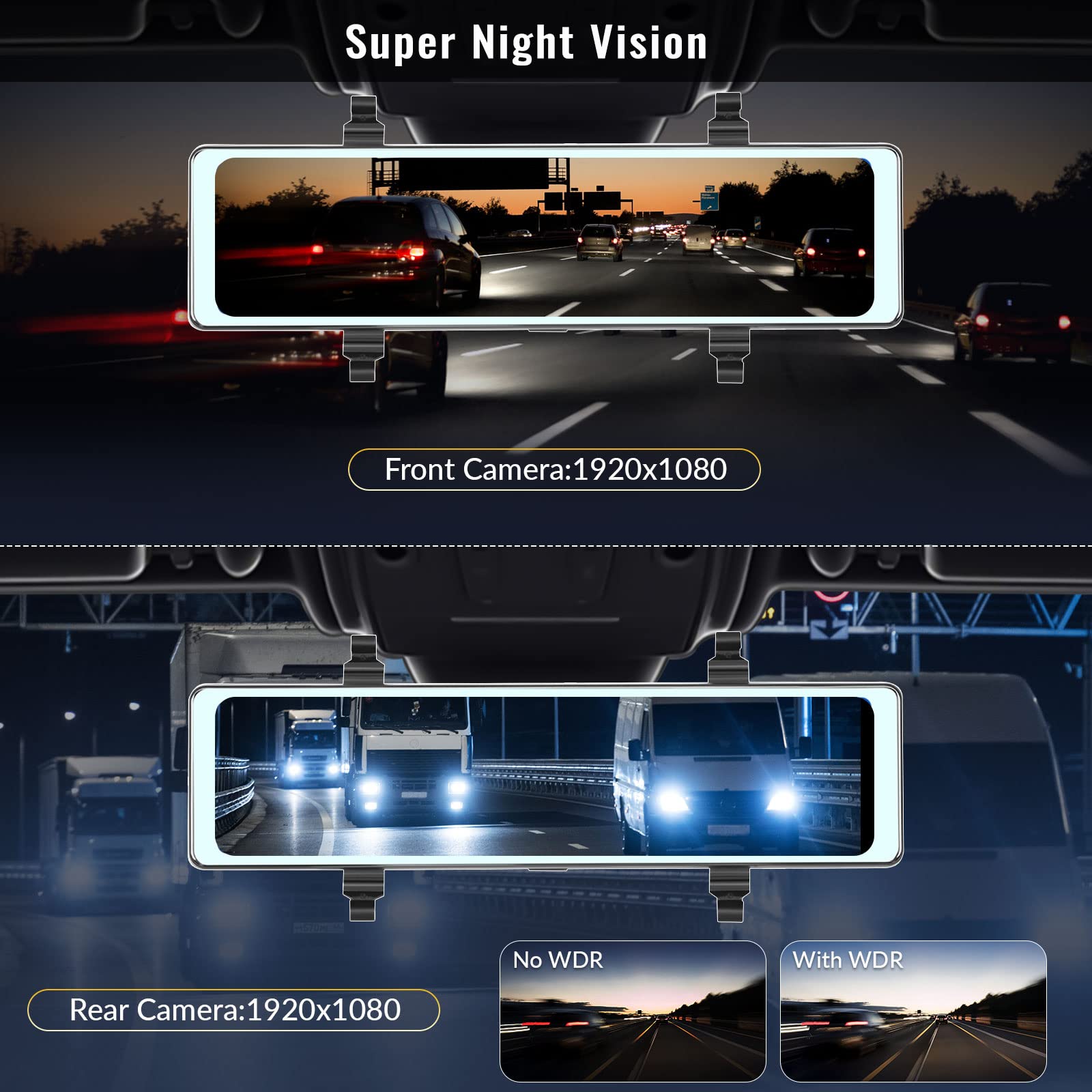 Car DVR Mirror Dash Cam 4.3 Inch 1080P Car Rearview Mirror Full HD Dual Car DVR Mirror Dash Cam 4.3 Inch 1080P Car Rearview Mirror Full HD Dual