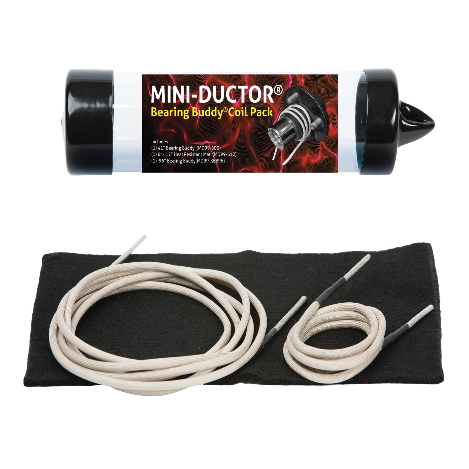 Induction Innovations – Bearing Buddy Coil Pack (MD99-643) - Accessory for Series – Includes 2 Different Sized Flexible Coils and a Heat Resistant Mat