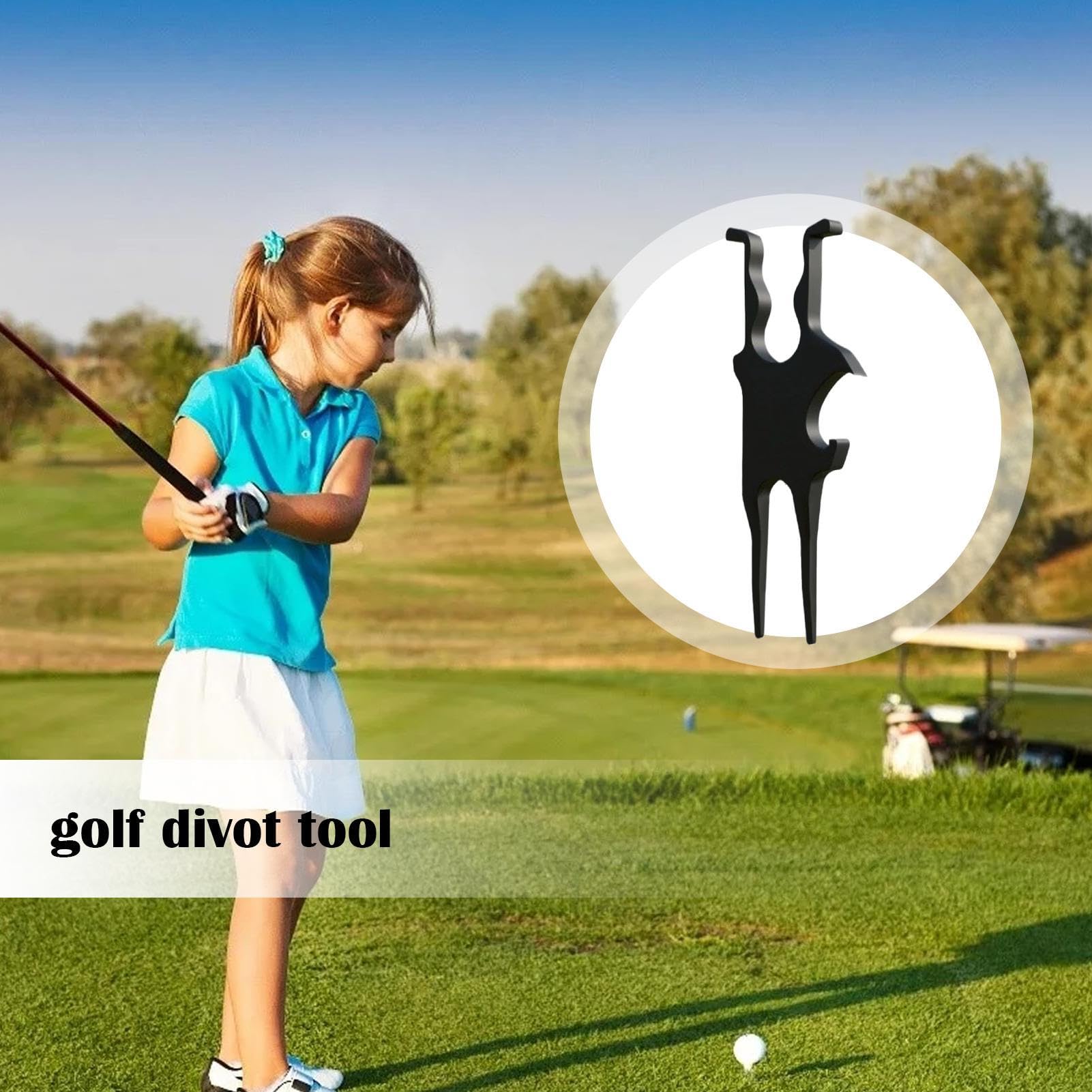 Outil de divot de golf, outil de golf Gimme, fusil de chasse à bière et outil de divot, 2 en 1 Golf E ssential, marqueur de balle magnétique inclus, 10,2 x 3,8 x 0,6 cm, pour jeux de plein