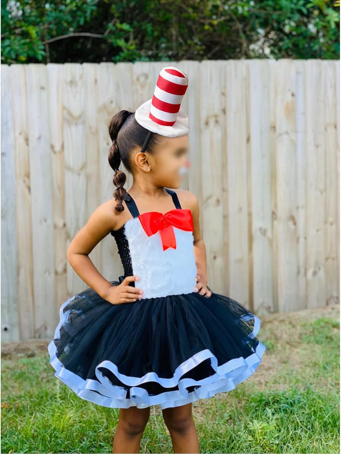 Cat Costumes for Girls Boys Headband,2 Pieces Red White Striped and Thing 1 Costume Headband,Cat Costumes for Halloween Cosplay Party Hair Accessories - Image 7