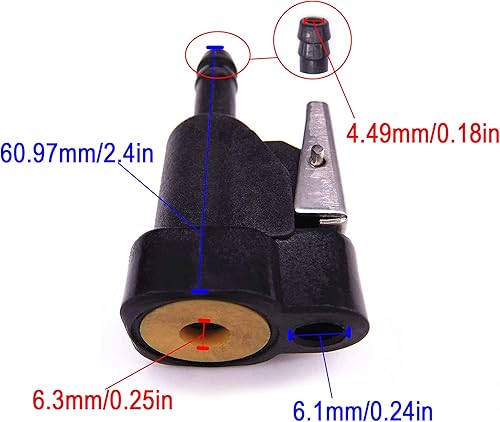 Miniatura 6 de Motor de barco 0173247 0775640 173247 775640 0174508 0176745 conector hembra de línea de combustible para Johnson Evinrude BRP OMC 25HP - 150HP