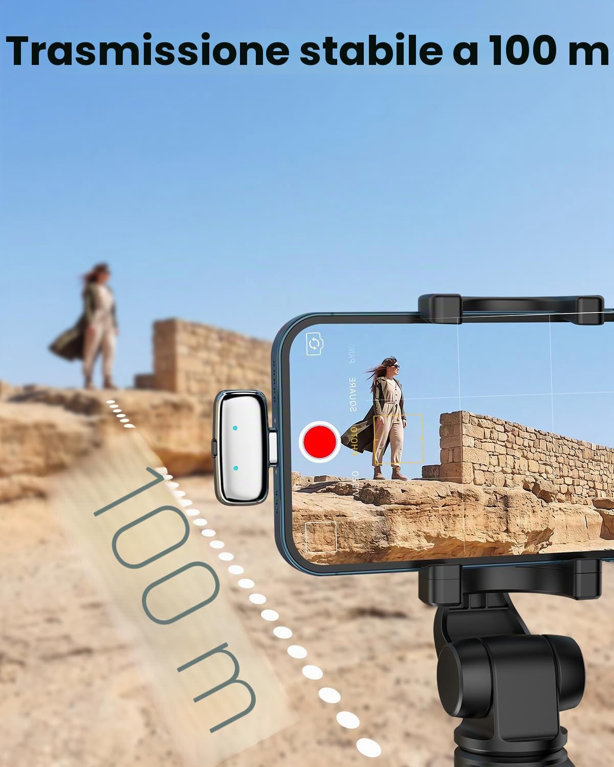zealsound Microfono Lavalier Wireless Mini per *phone, Android, PC (USB-C/Light-ning) Riduzione del Rumore, 33H di Autonomia con Custodia di Ricarica, Ideale per TikTok, Podcast, ASMR, Video YouTube
