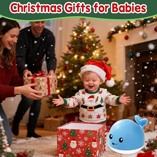 Miniatura 2 de Juguetes de baño para bebés, juguete de baño de ballena iluminada para bebés de 6 a 12 a 18 meses, juguetes de baño para niños de 1 a 3 años,