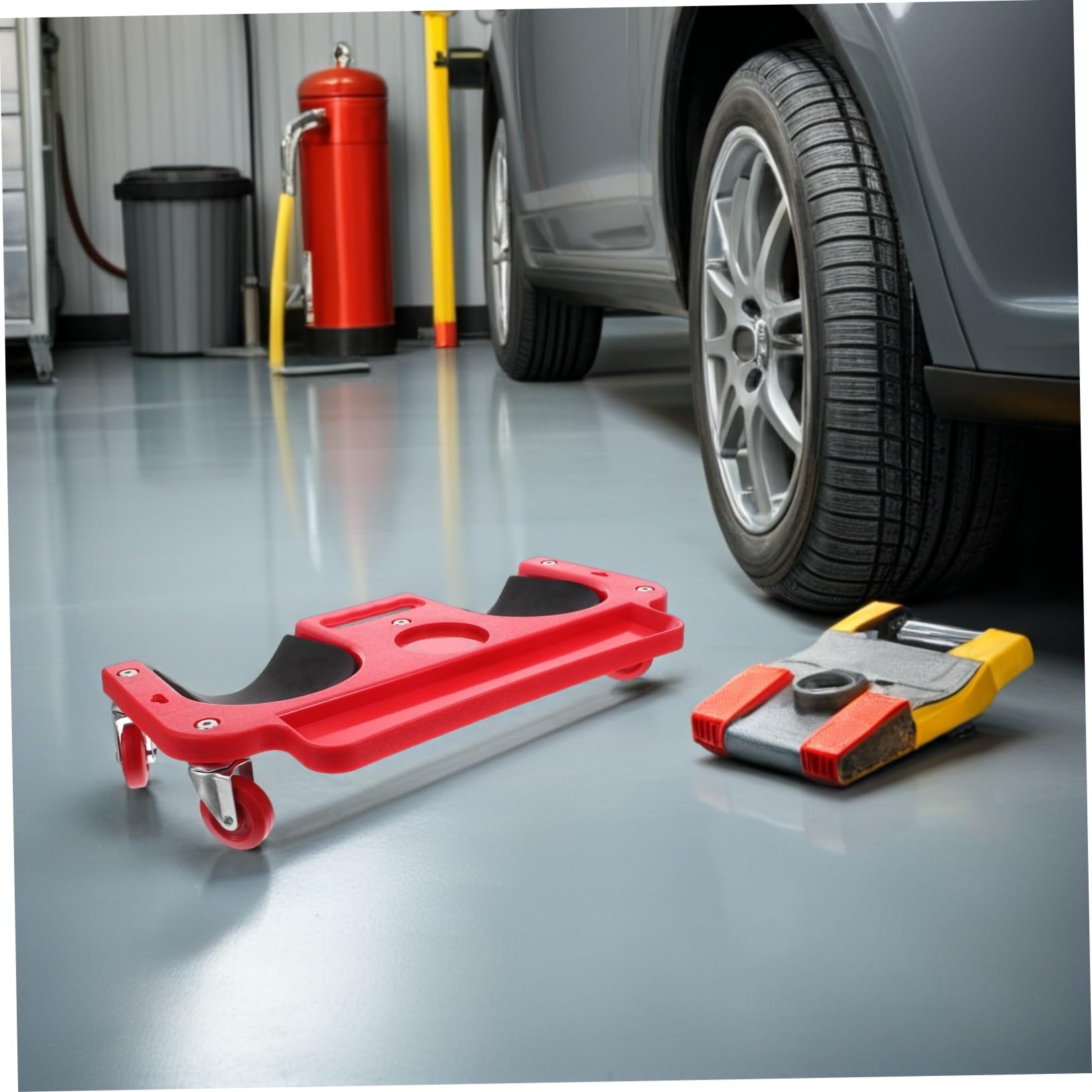Almohadillas Rodantes Gruesas para Rodillas con Ruedas Cojín Portátil para Reparación de Coches Protección Ergonómica para Construcción y Trabajo Azulejos para Mecánicos y Talleres
