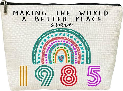 Miniatura 1 de Regalos de 40 cumpleaños para mujeres, regalos de cumpleaños de 40 años, bolsas de cosméticos, divertidas decoraciones de 40 aniversario para su