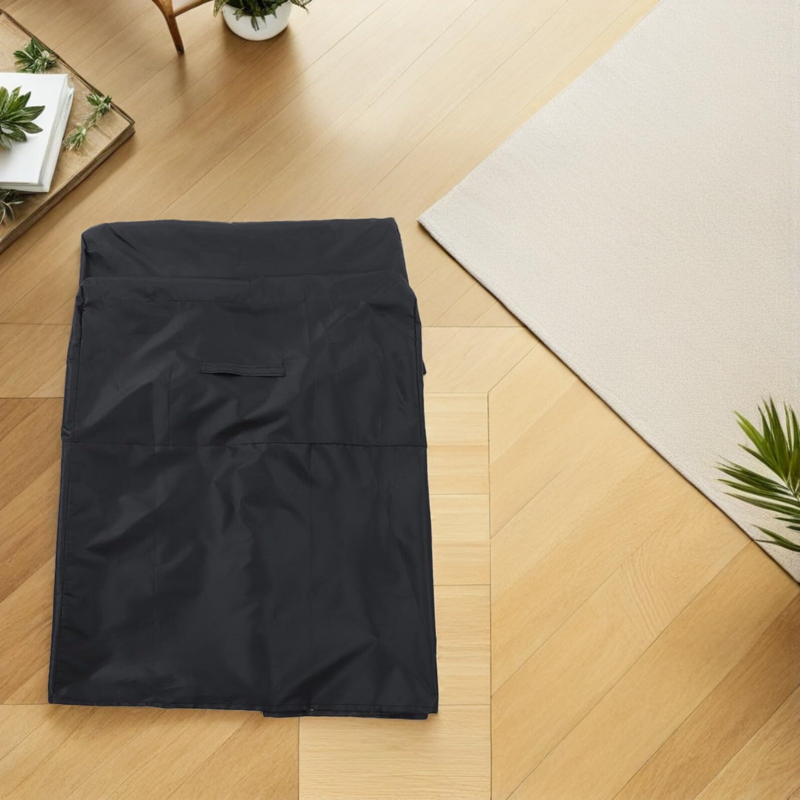 Housse Fauteuil Bascule Jardin Imperméable Oxford Protection Anti-uv et Vent Couverture de Meubles Extérieurs avec Cordon Ajustable Résistante Poussière et Aux Intempéries