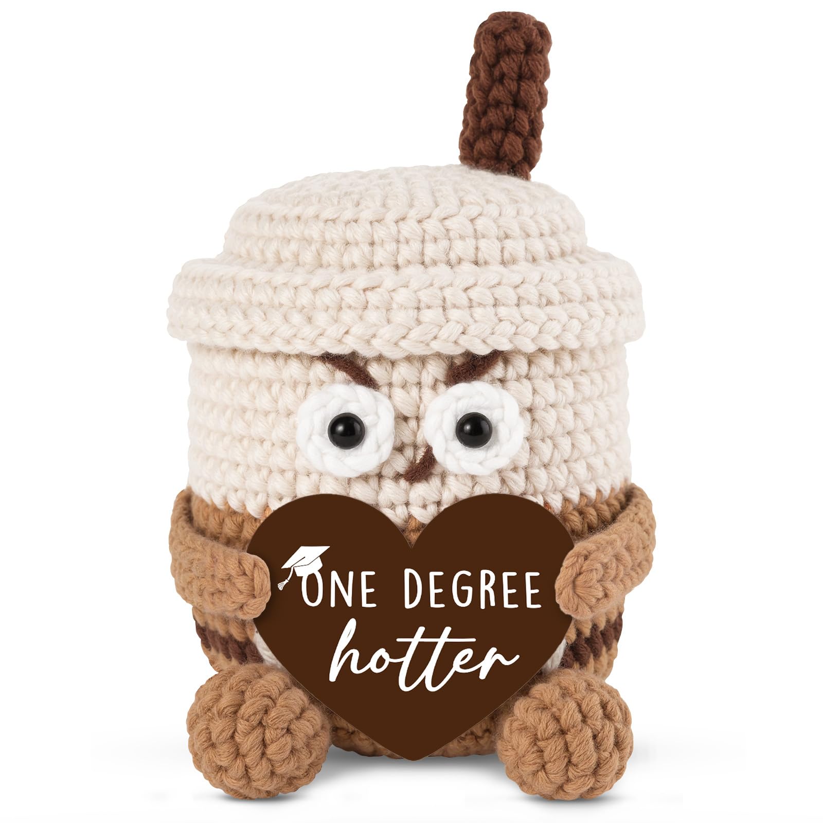 GoMelley Graduation Gift for Her Him, One Degree Hotter Crochet Coffee Mug
