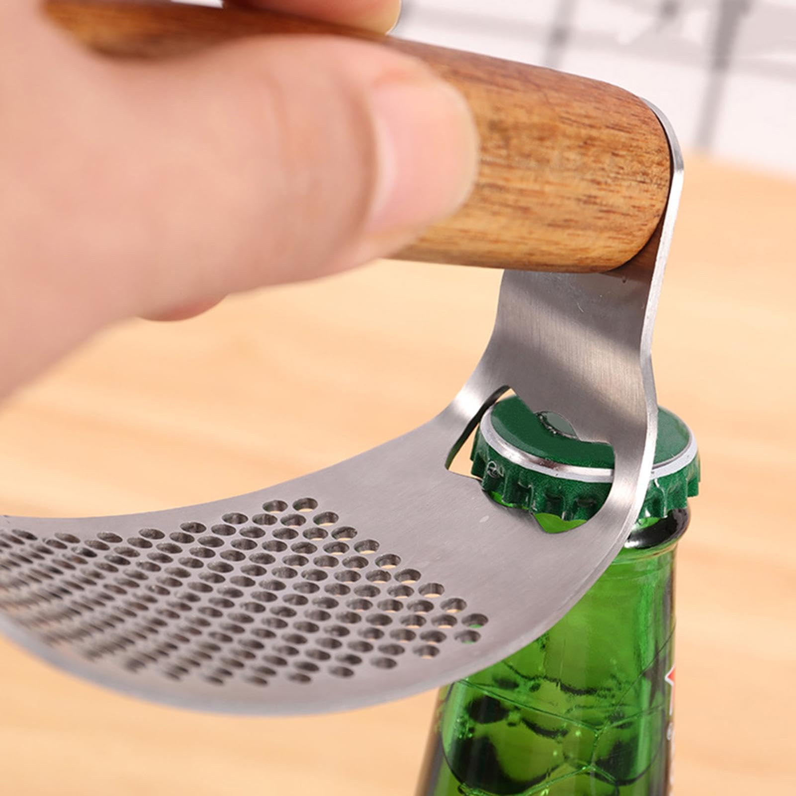 Presse Ail à Bascule Inox Ecrase Ail Manuel Hachoir Ail Coupe Ail