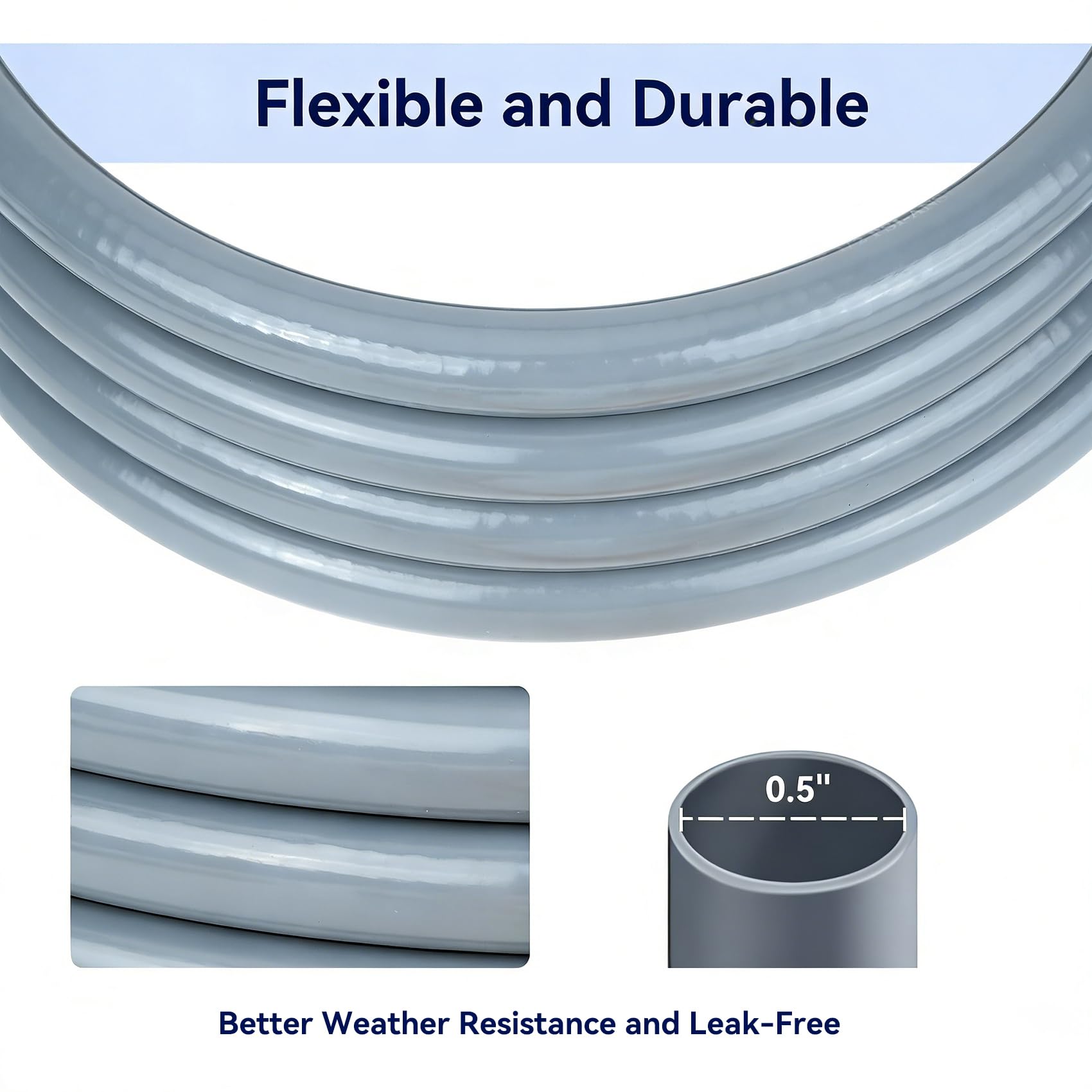 Skyflame Kit de conversión de gas natural de 12 pies, manguera de electrodomésticos ID NG de 1/2 pulgada con conexión rápida, 60 K BTU, se adapta a hogueras, horno de pizza, generador, plancha