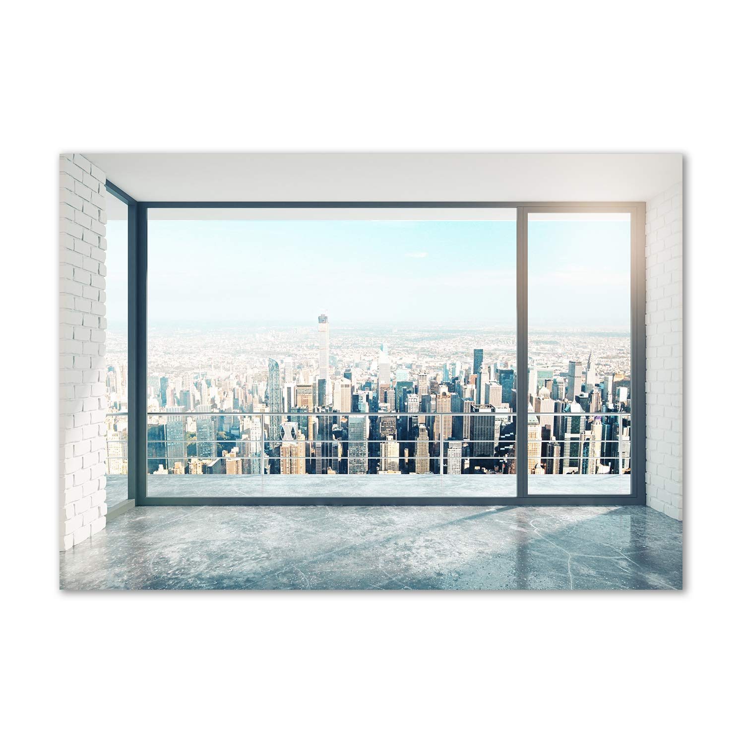 Tableau panoramique de salon paysage urbain gris Tulup 100x70 cm impression sur verre cuisine