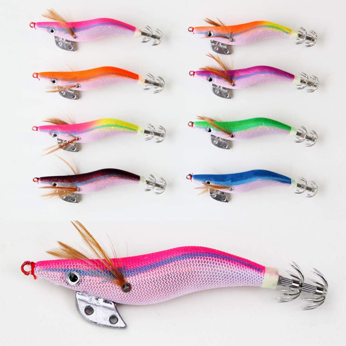 Amazon | 新型 エギ 2.5号 8本 セット ベース(下地) カラー