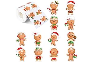 Whaline 1000Pcs Christmas Stickers Roll