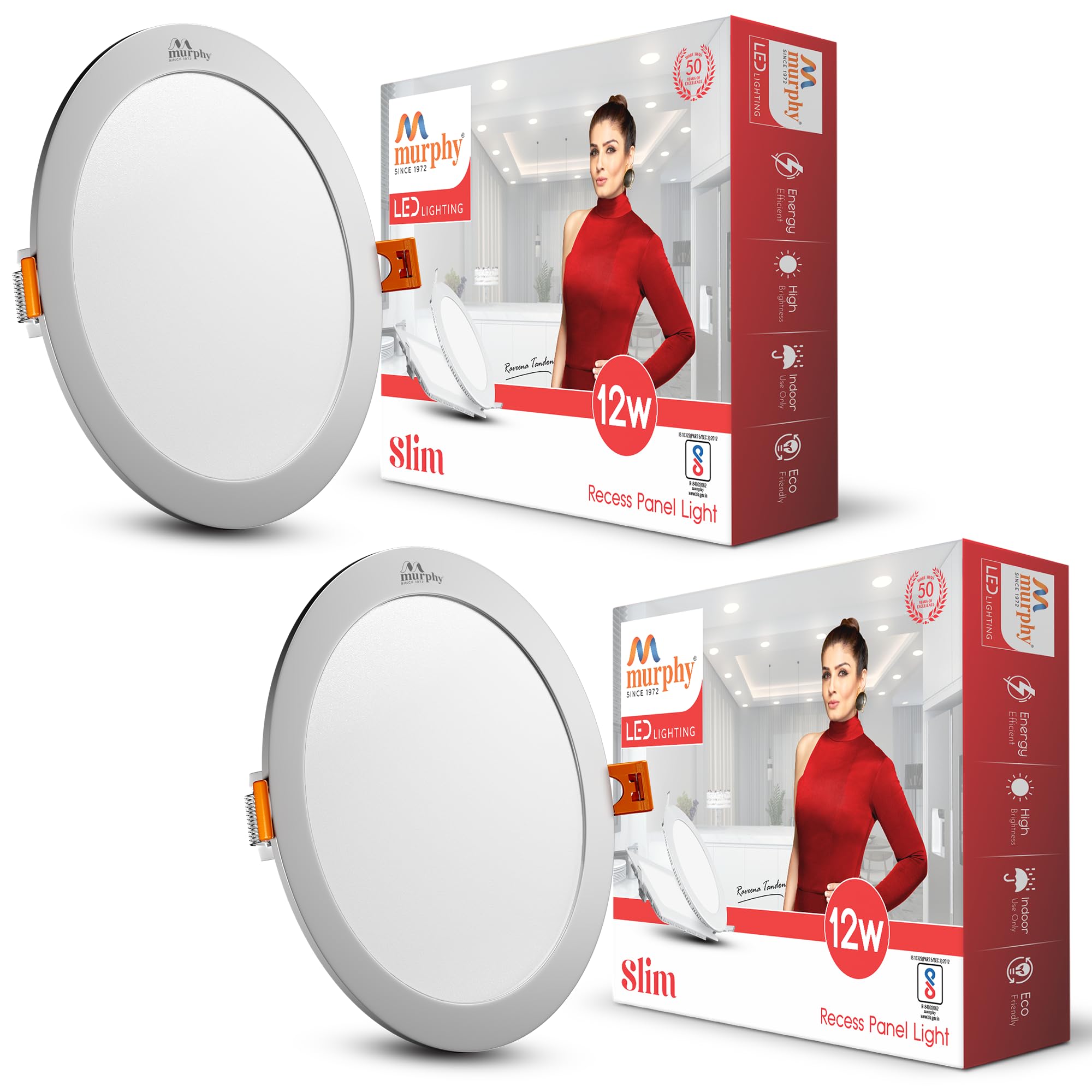 LED Ceiling Lights - Warm White Panel Pack of 4 -32 LED Ceiling Lights - Warm White Panel Pack of 4 -32