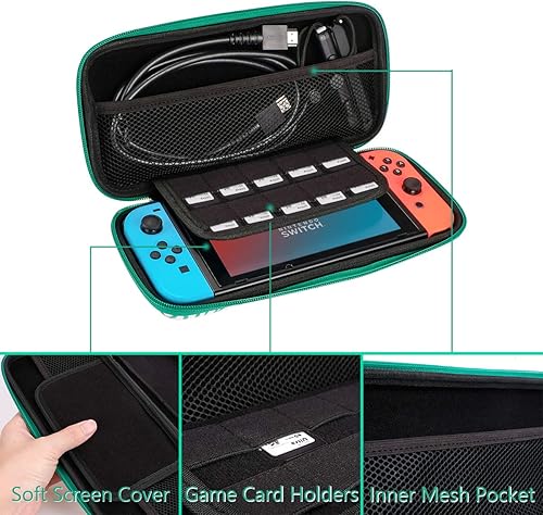 Miniatura 2 de Funda de transporte para Nintendo Switch funda de transporte de viaje carcasa rígida para consola NS y accesorios delgada bolsa de viaje portátil