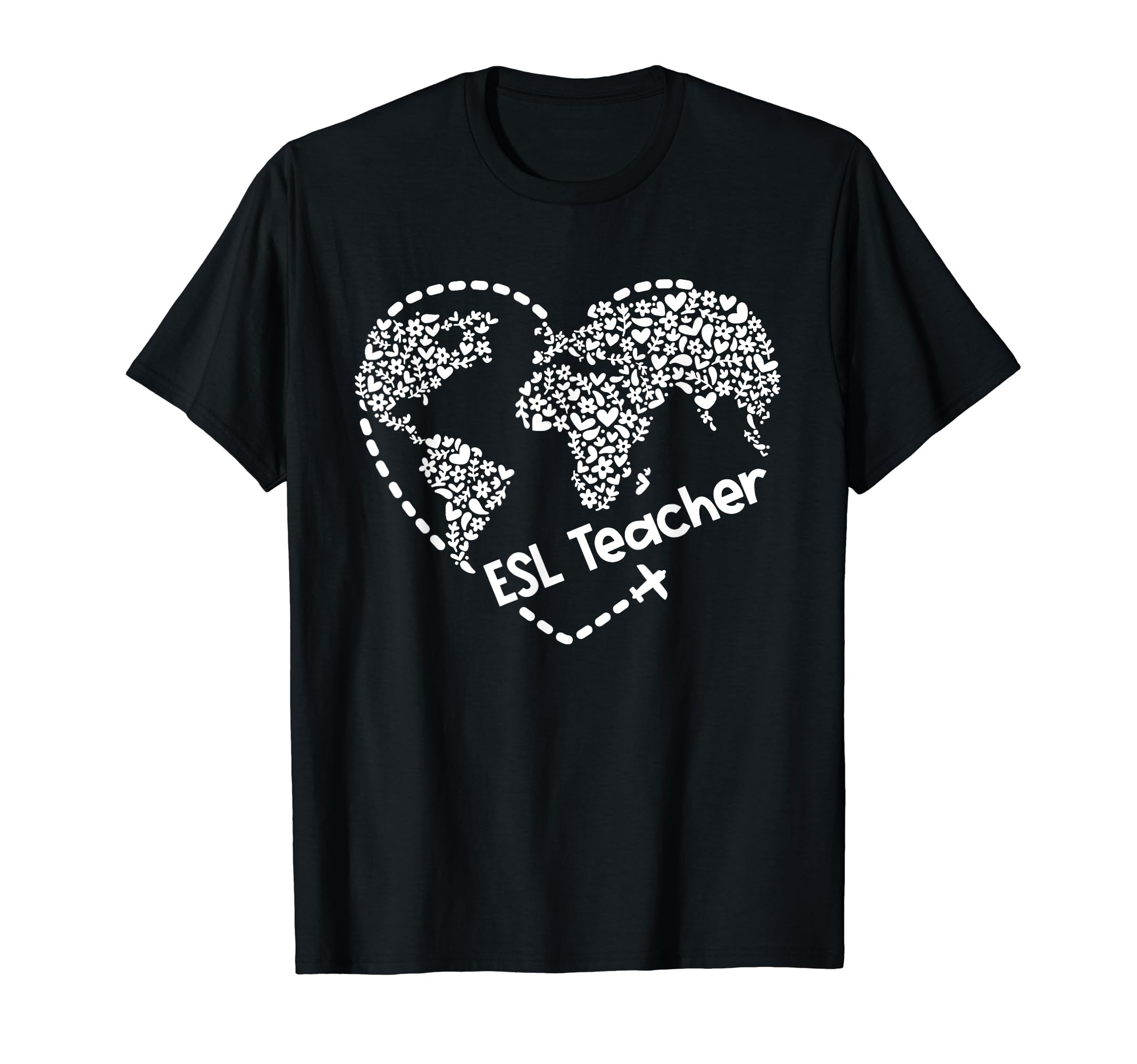 ESL Teacher ESOL Student Cute Retro Back To SchoolESL Teacher ESOL Student Cute Heart Shape English Teacher T-Shirt