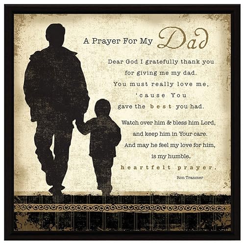 Dexsa Prayer for My Dad Wood Frame Easel Plaque for