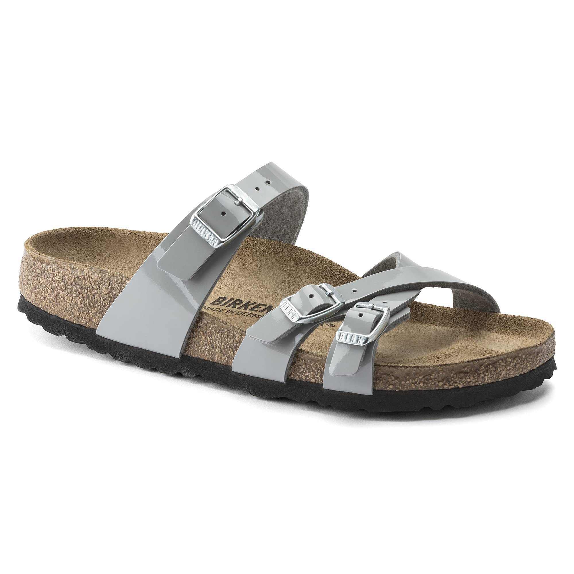 Birkenstock Rio Sandals Girls White/Patent Sandals Shoes — view 4