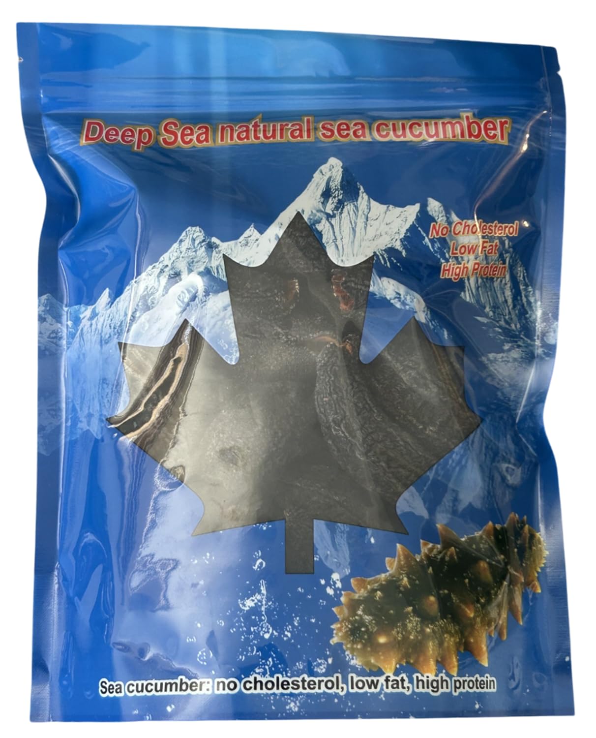 PEACE PAVILION Dried Arctic Deep Sea Natural Sea Cucumber Standard Bag Package(1 lb) 454g(with Ribs/Belt Bandage)