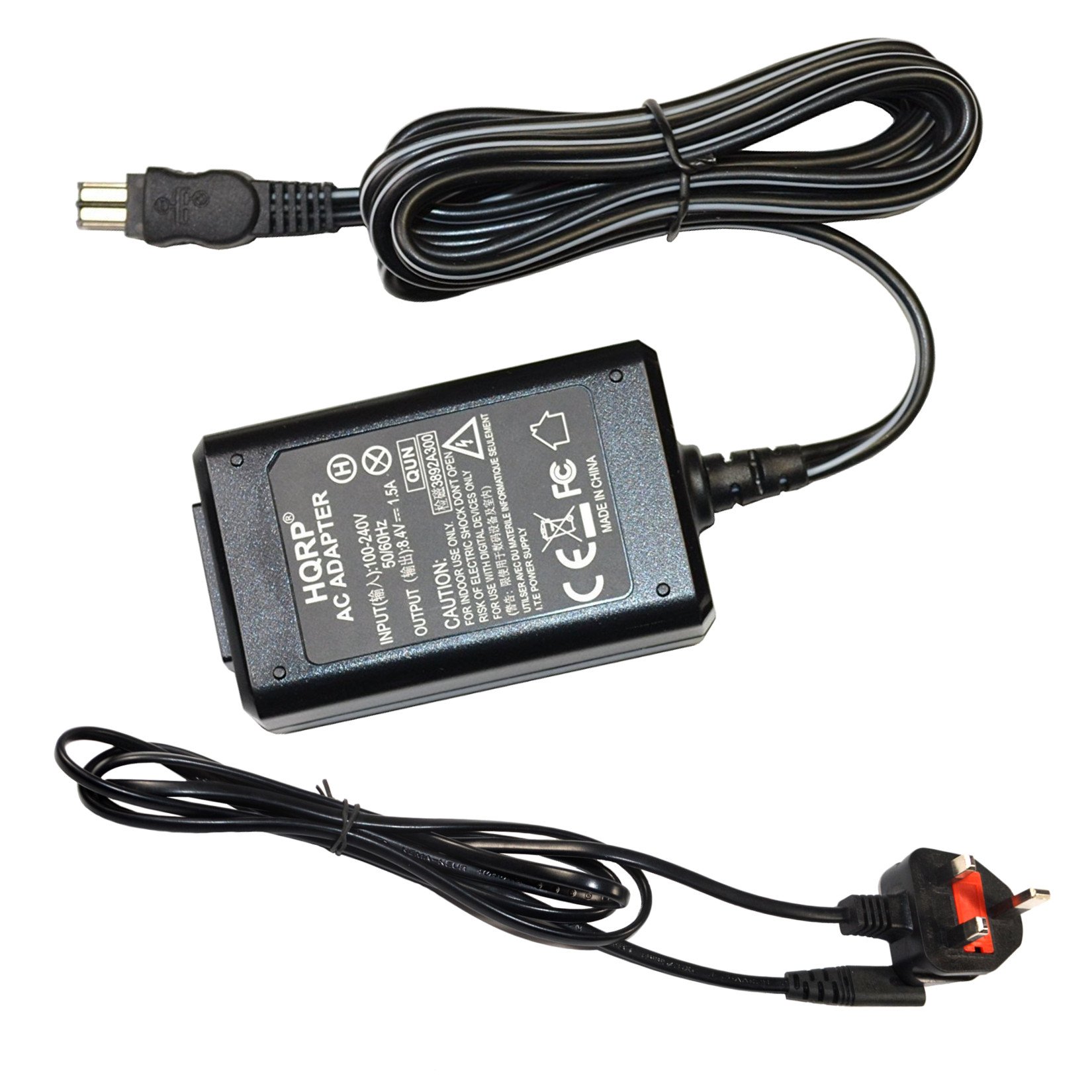 HQRPReplacement AC Adapter/Charger compatible with Sony Mavica MVC-CD1000, MVC-CD200, MVC-CD250, MVC-CD300, MVC-CD350, MVC-CD400 Digital Camera plus HQRP Coaster