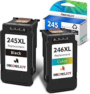 INKONSJOY Remanufactured Ink Cartridges for Canon Ink 245 246, Replacement for PG245 CL246 PG-245XL CL-246XL PG-243 CL-244 243 244 Ink for PIXMA TS3320 TR4527 TR4500 MG2522 TR4520 MG2525 TS3322 MX490