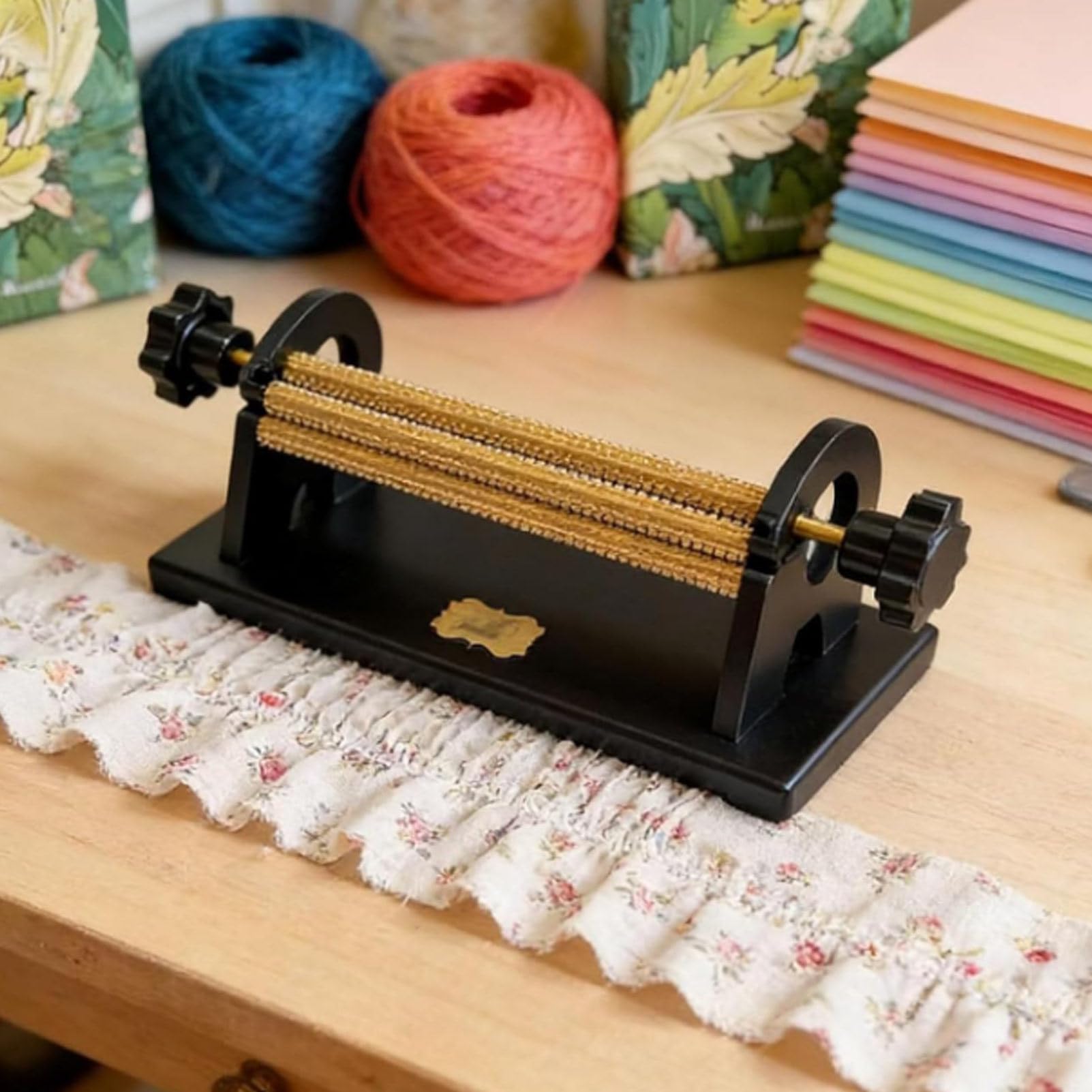 Smocking Pleater, with Back Box and Special Needle, Adjustable Pleat Sewing Machine for Clothing, Fabric, DIY, Ruffler Sewing Machine, Presser Foot Gathering Pleats and Ruffles Attachment 32Rows