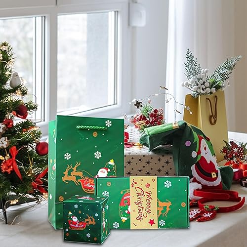 Miniatura 9 de XQGMAN 121620 cajas de regalo de Navidad, caja de regalo sorpresa, soporte para dinero, explosión sorpresa de Navidad, cajas de regalo plegables con