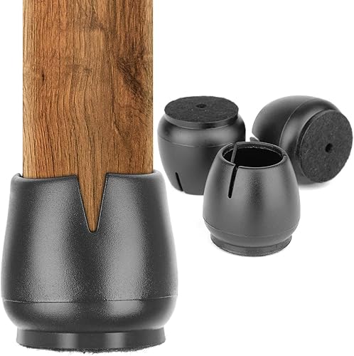 Miniatura 8 de Anwenk - Paquete de 16 protectores de suelo para patas de silla de 1-12 a 1-58 pulgadas, tapas redondas de silicona para patas de silla, puntas de