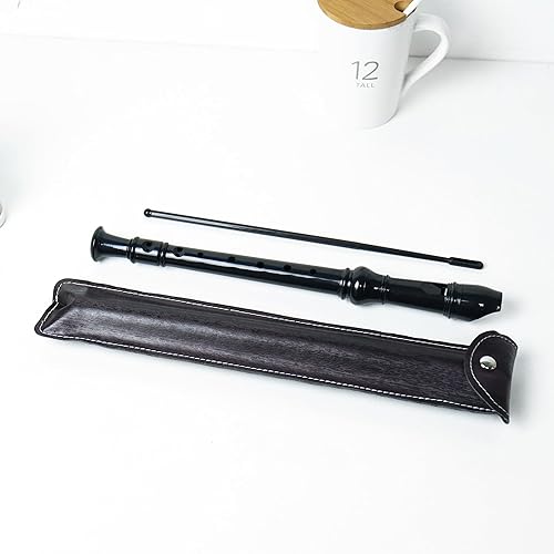 Miniatura 63 de Flauta para principiantes, niños y adultos, 8 agujeros, soprano, con varilla de limpieza y funda de cuero para estudiantes, entretenimiento en casa