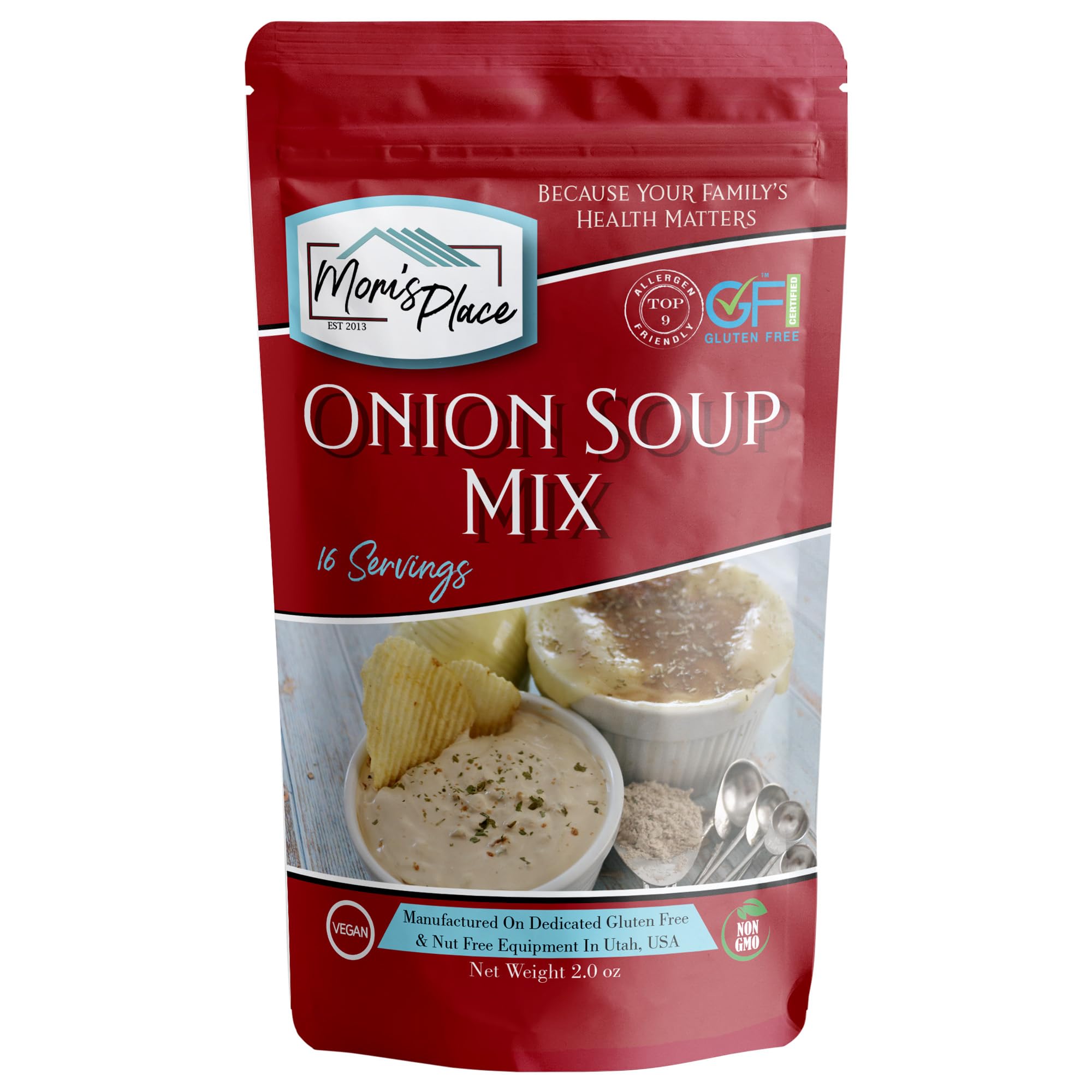 Mom’s Place Gluten Free & Dairy Free Onion Soup Mix or Chip 2.0 oz