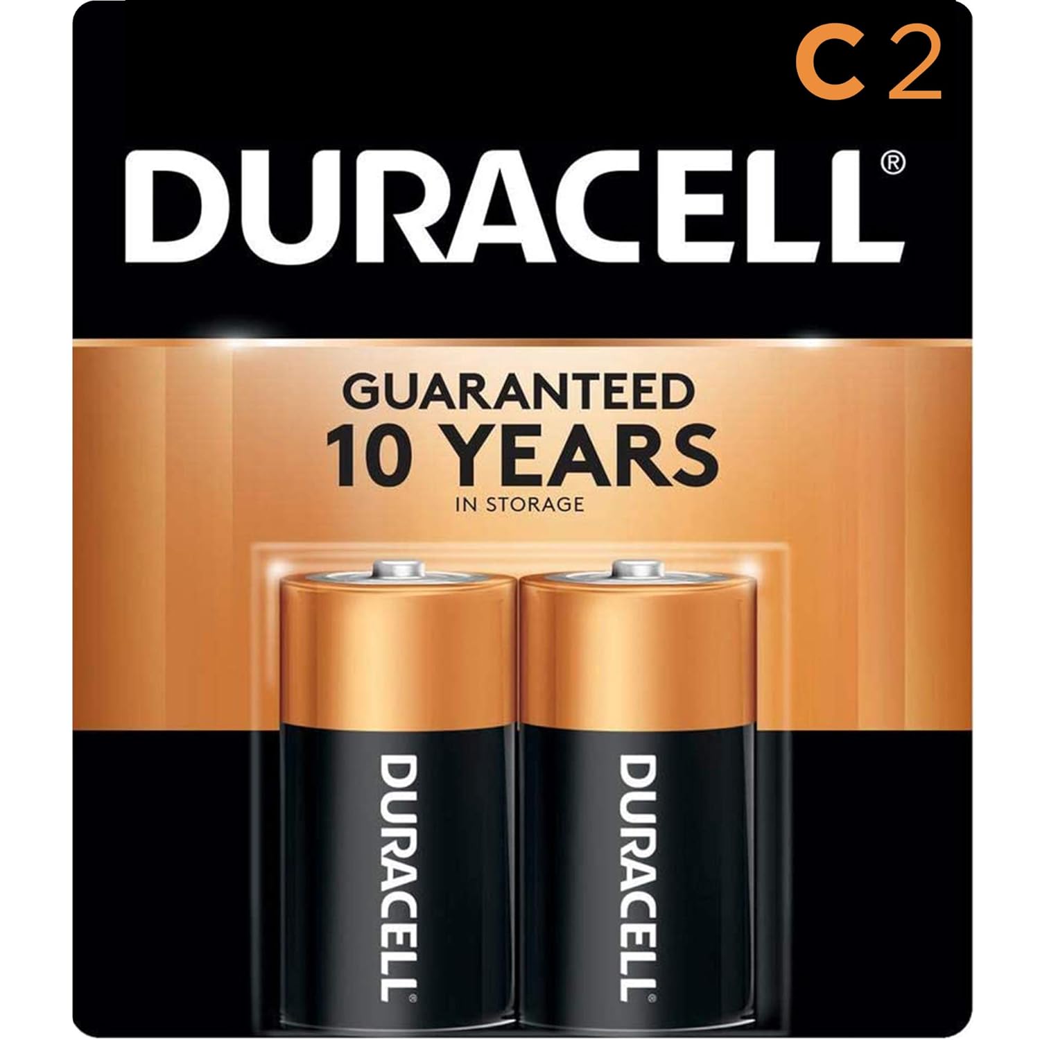 Amazon Com Duracell Coppertop C Alkaline Batteries With Recloseable Package Long Lasting All Purpose C Battery For Household And Business 2 Count Health Household