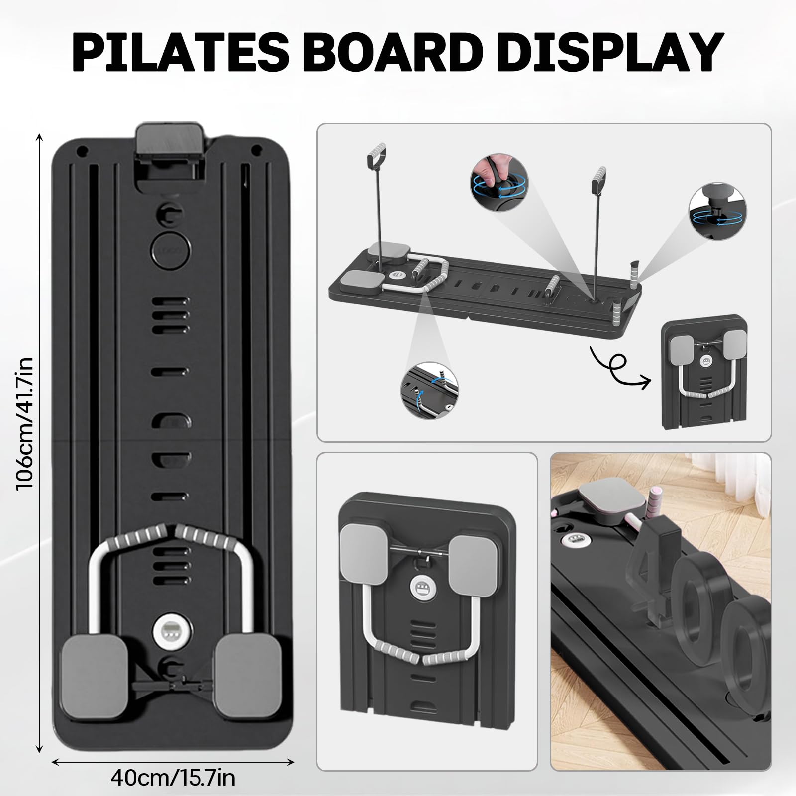 Pilates Board, set di riformatori per pilates multiuso pieghevole per la casa, tavola da pilates 5 in 1 pilates