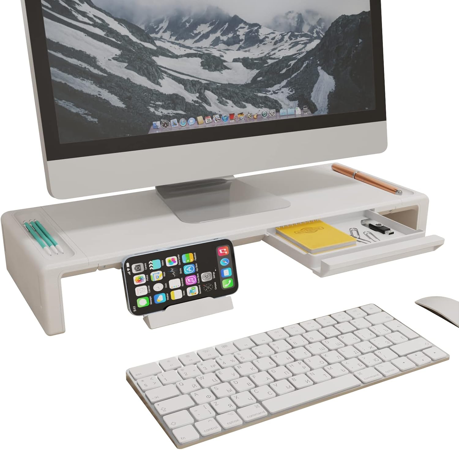 Monitor Stand Riser, OImatser Foldable Computer Monitor Riser ...
