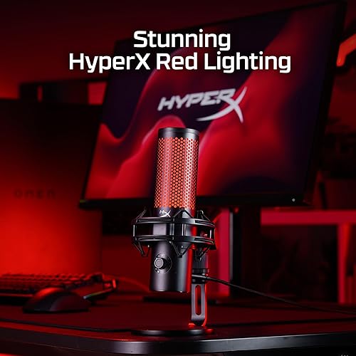 Miniatura 7 de HyperX QuadCast 2 - Micrófono USB para juegos, transmisión y podcasting, con controles integrados, iluminación LED, soporte de choque extraíble, PC,