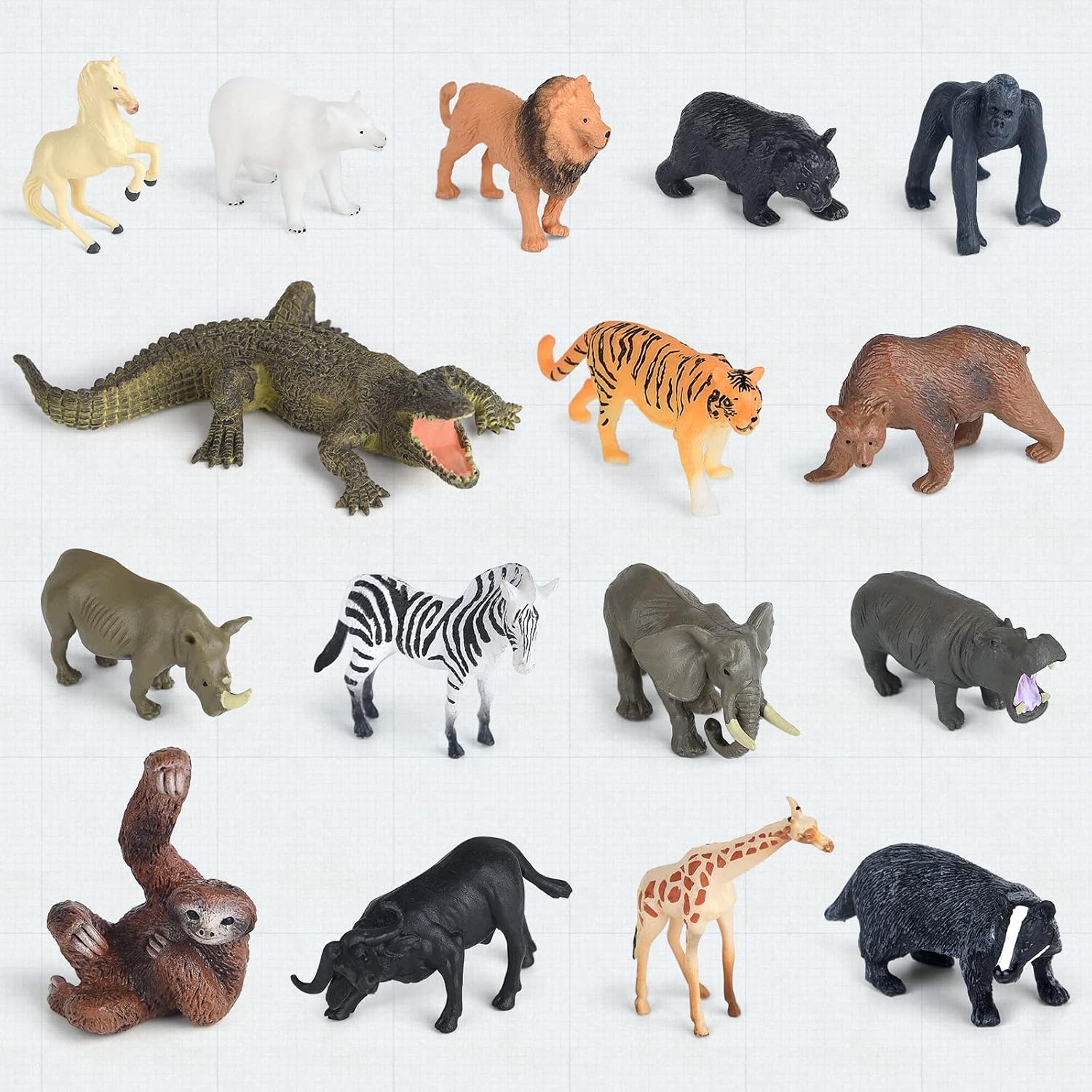 Les Meilleurs Figurines Animaux Safari : 16 Pcs d