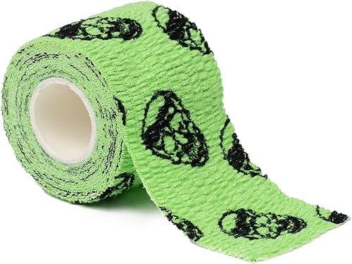 Miniatura 6 de Gymreapers Hook Grip Cinta de Levantamiento de Pesas (Paquete de 3) Cinta Adhesiva Premium para el Pulgar con Calavera para Protección de Dedos,