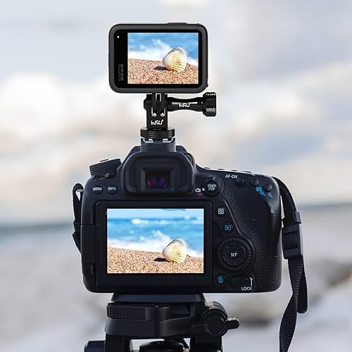 Miniatura 9 de HSU Adaptador de montaje de cámara y zapata fría de 1/4 de pulgada de 1/4 pulgadas, adaptador de montaje de trípode de orificio de tornillo 1/4-20