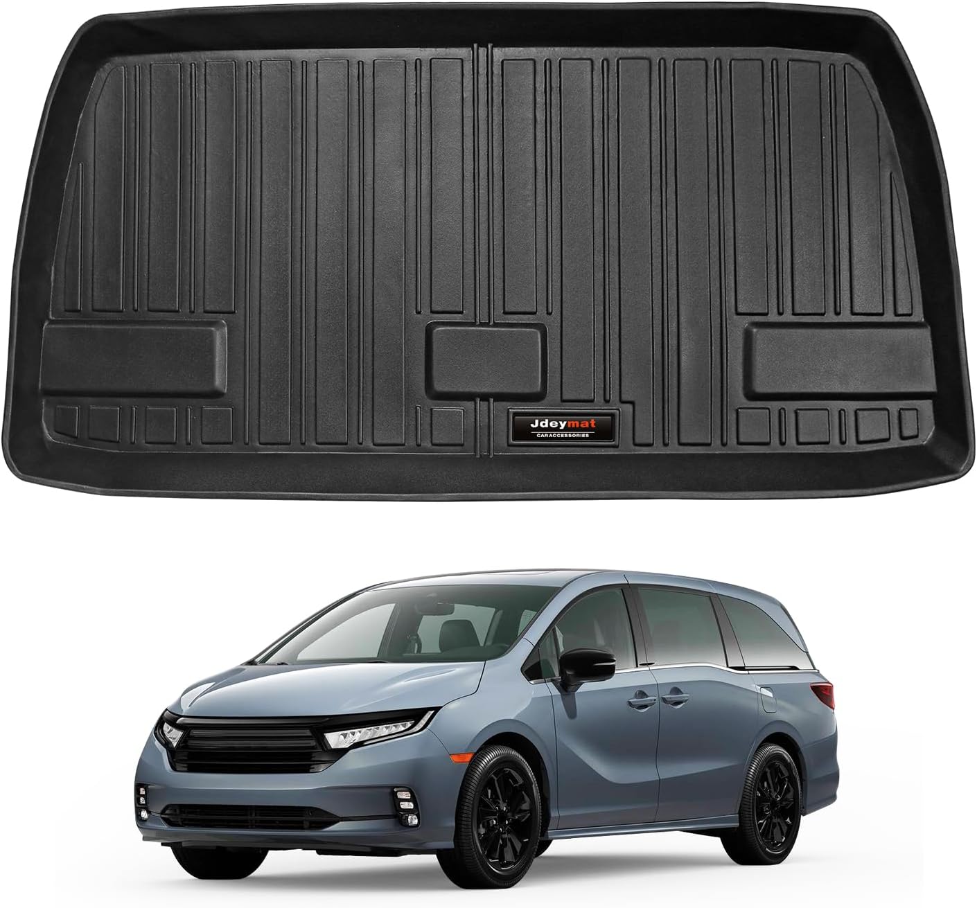 custom fit for 2018-2024 2025 honda odyssey mini passenger van cargo mats trunk liner all weather tpe rubber mat (cargo liner)