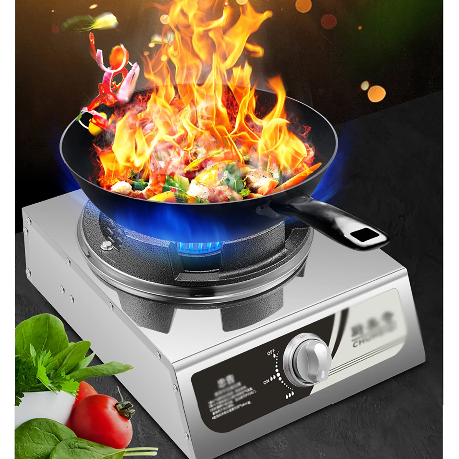 Supporto Per Wok In Ghisa Per Fornello A Gas – Anello Antivento E Raccoglifuoco, Risparmio Energetico, Nero 25x25 Cm