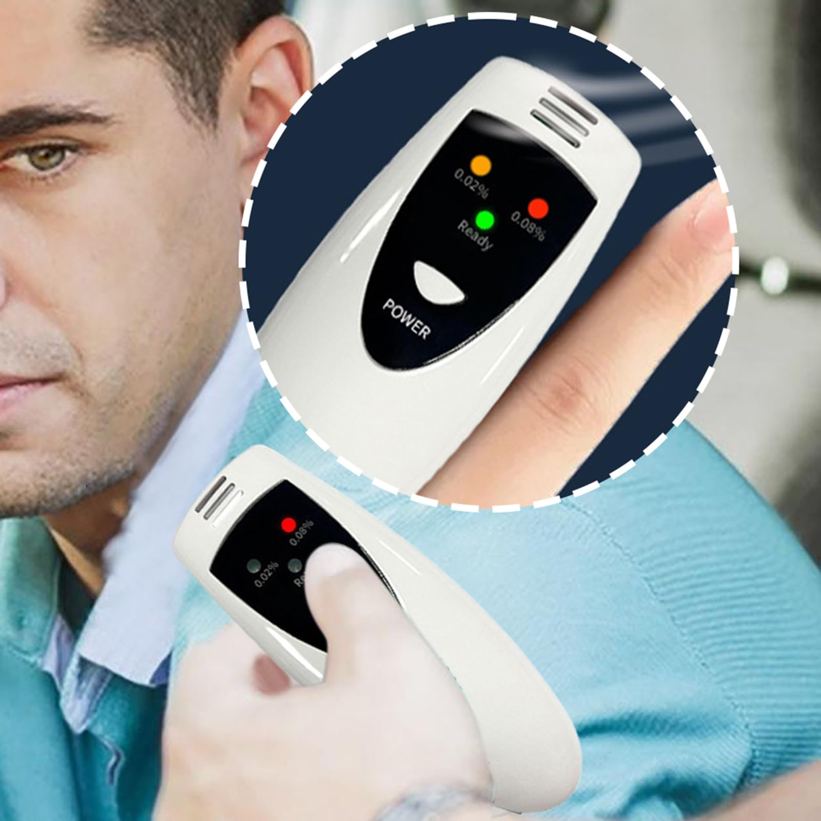 Alcoholímetro para Coche - Probador de Alcoholemia con Indicadores Luminosos - Detector Preciso para Conductores | Seguridad en Conduccion Analisis Monitoreo Deteccion Viajes Carretera