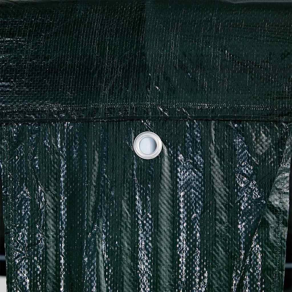 Tenda per Feste da Giardino Verde, Gazebo in Acciaio 8x4 m | Ampio tendone pieghevole in polietilene per eventi all'aperto e terrazze, crea comode zone d'ombra.