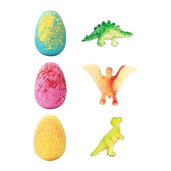 Amazon | 恐竜 卵型 バスボム、子供用バブルバスソープ、植物
