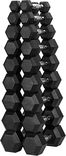 Miniatura 7 de Mancuerna hexagonal con revestimiento de goma para entrenamiento de fuerza, peso de mano para entrenamiento y ejercicio
