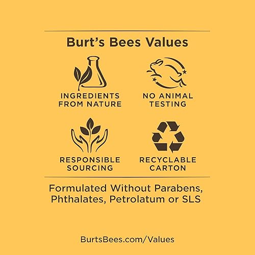 Miniatura 6 de Burt's Bees Bálsamo labial hidratante 100% natural, coco y pera con cera de abejas y extractos de frutas, 4 tubos