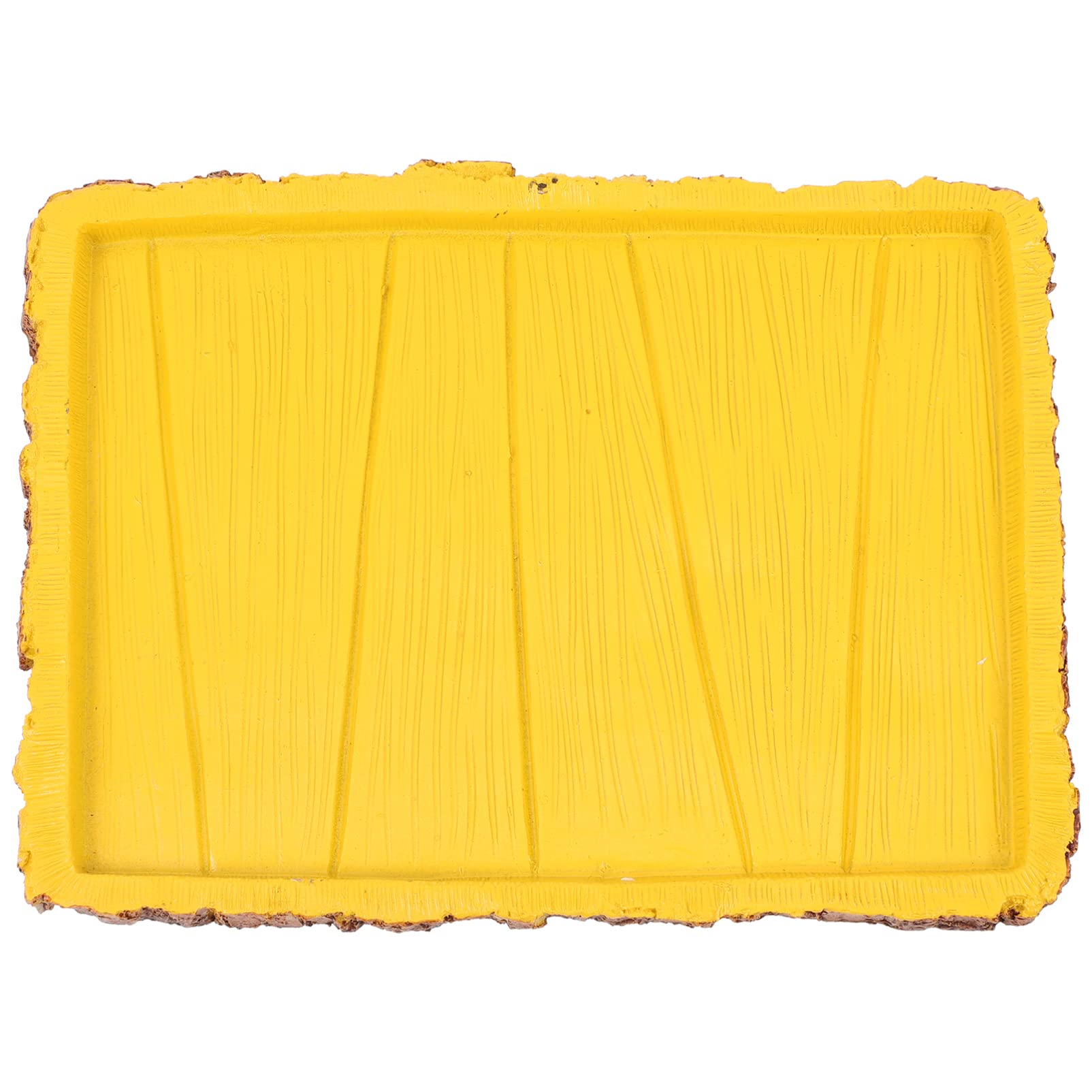 Hohopeti Crawling Pet Food Feeder Water Bowl for Tortoises Lizards Geckos Realistic Durable Easy to Clean for Reptile Habitats Yellow