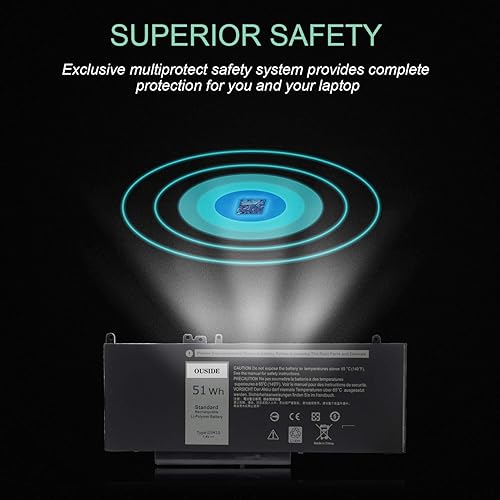 Miniatura 4 de Batería G5M10 R0TMP compatible con Dell LatitudeE5450 E5550 7V69Y 6MT4T R9XM9 WYJC2 1KY05 8V5GX 79VRK TXF9M WYJC2 0WYJC2 08V5GX Batería para