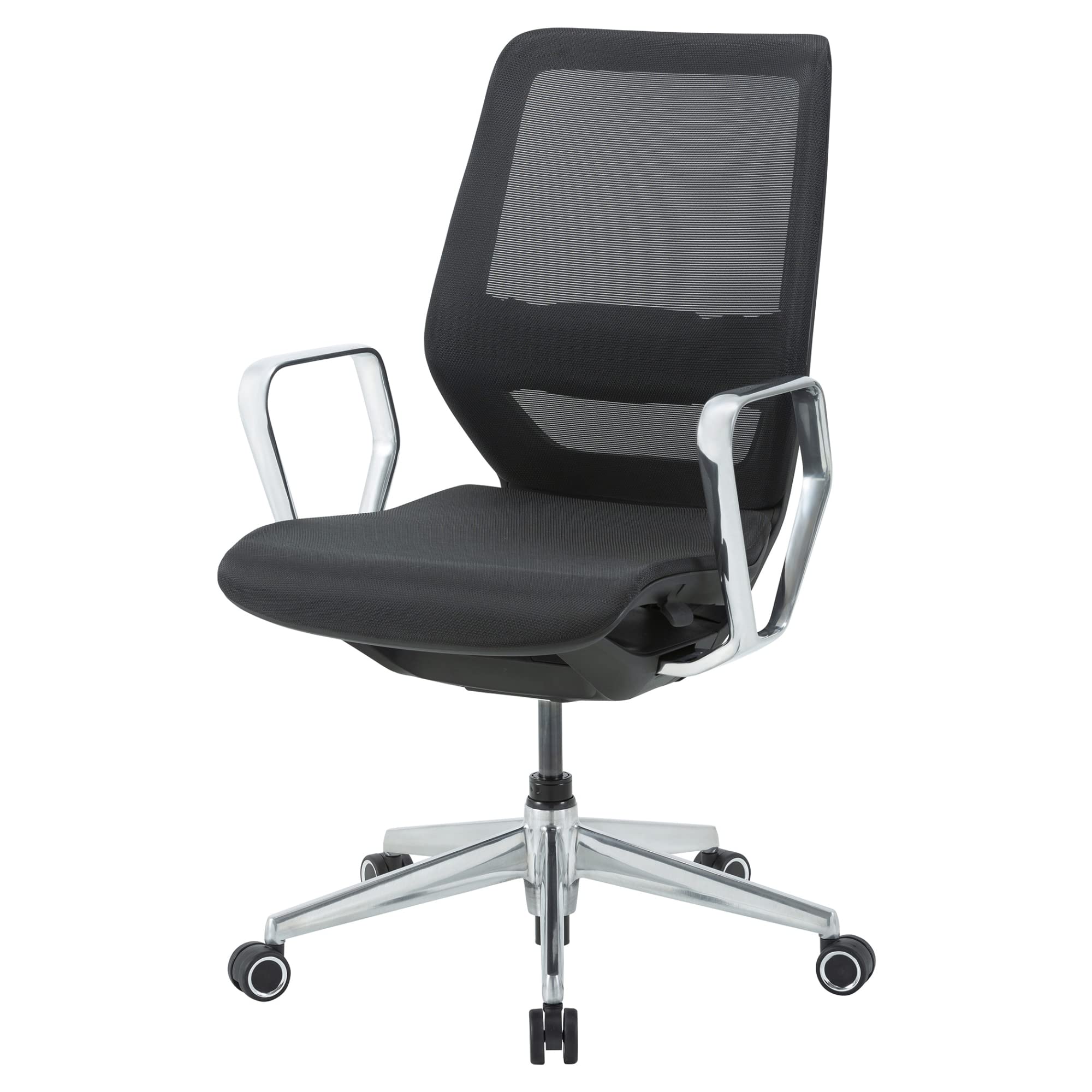 WorkPro(r) Sentrix Ergonomic Mesh/Mesh Mid-Back Manager Office Chair, Fixed Arms, Black, BIFMA Compliant - Image 5