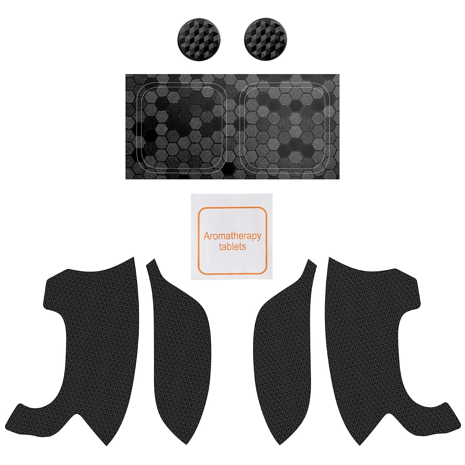 playvital Grip Sticker Set for Steam Controller 2, Hexagon Diamond Black image 2