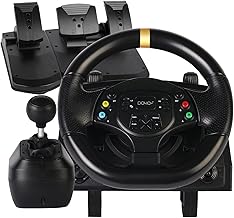 Xbox Steering Wheel, Gaming Racing Wheel with Pedals Clutch and Shifter Sim Driving Racing Wheel for Xbox One/Xbox Series X S/ PS4/ PS3/ PC/Xinput/Xbox 360/ Switch/Android