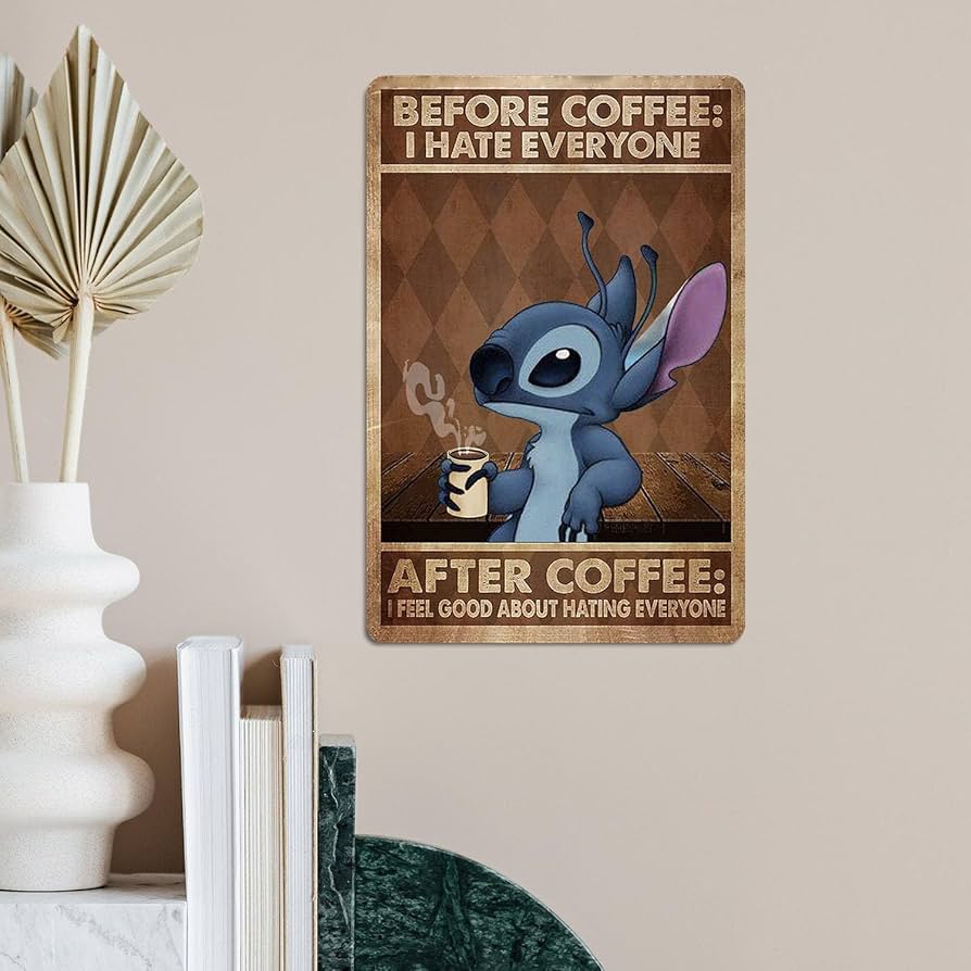 Amazon.co.jp: ファニーコーヒー缶サインスティッチメタルサイン