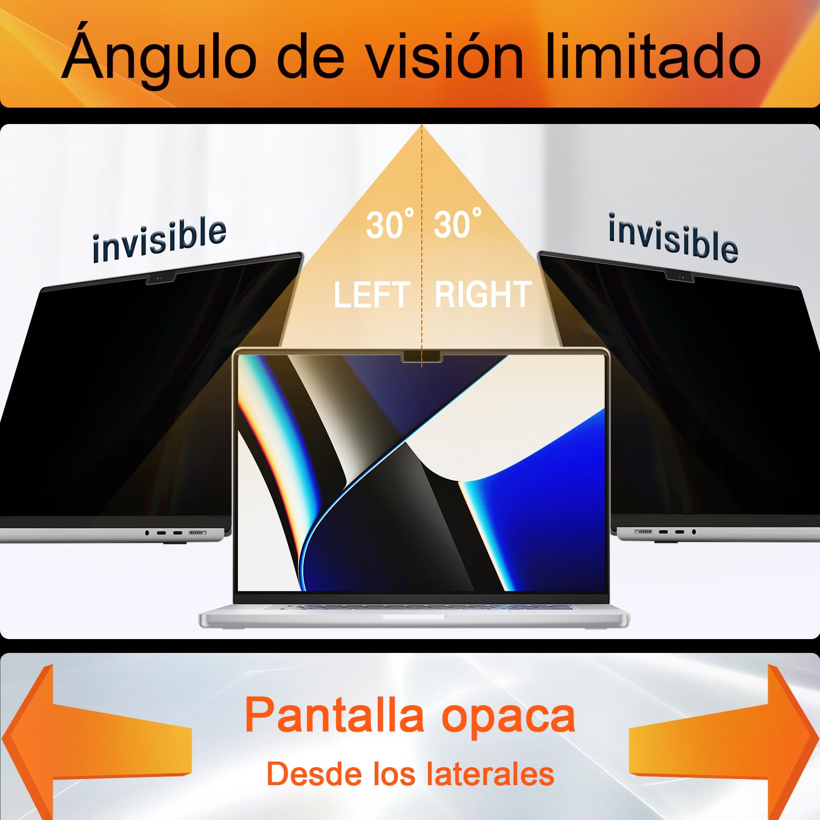 Magnético Filtro de Privacidad Compatible con MacBook Pro 16 Pulgadas (2021-2024, M1-M4), Filtros de Pantalla MacBook Pro 16 Pulgadas, Privacy de Protector Pantalla para MacBook Pro 16 Pulgadas
